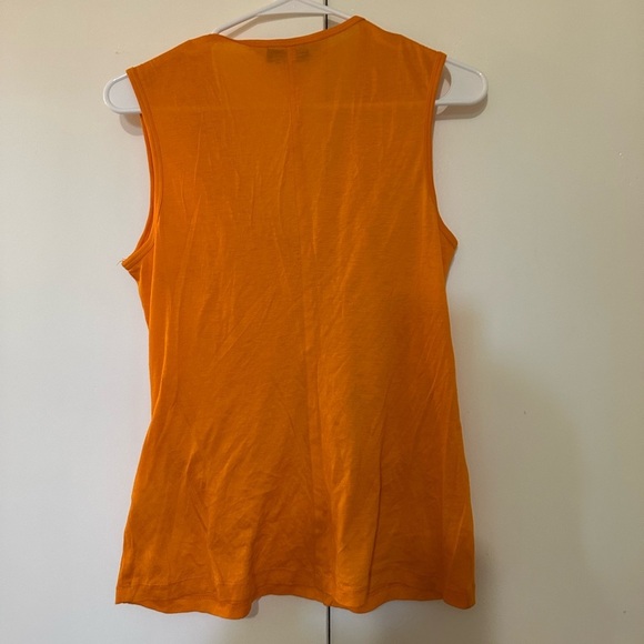 Trina Turk Twist Front Sleeveless Blouse Women M Orange - Picture 8 of 8